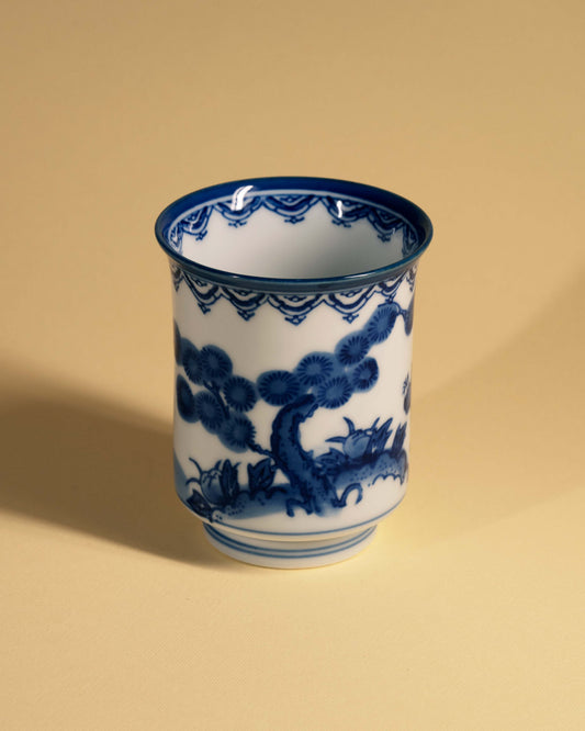 Vintage Porcelain Cup With Karako Motif
